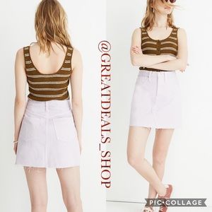 Madewell • Rigid Denim A-Line Mini Skirt